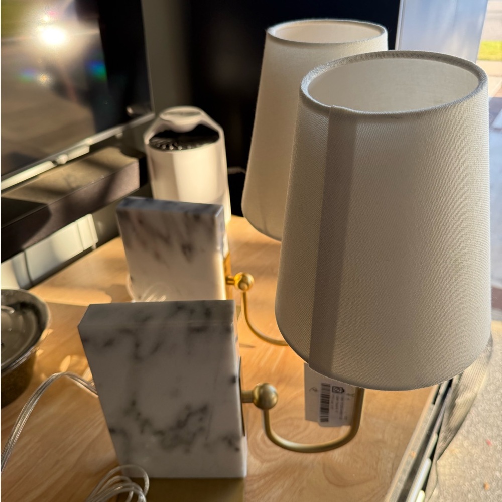 Viral Hearth and Hand with Magnolia Marble Bookshelf Lamp - Set of 2!